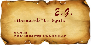 Eibenschütz Gyula névjegykártya